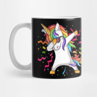 Dabbing Unicorn Birthday Shirt Girls Cute Unicorn- Mug